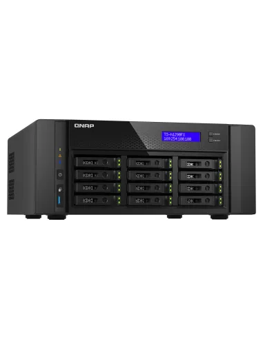 QNAP TS-h1290FX NAS Torre EPYC 7302P 128 GB DDR4 0 TB QuTS hero Negro