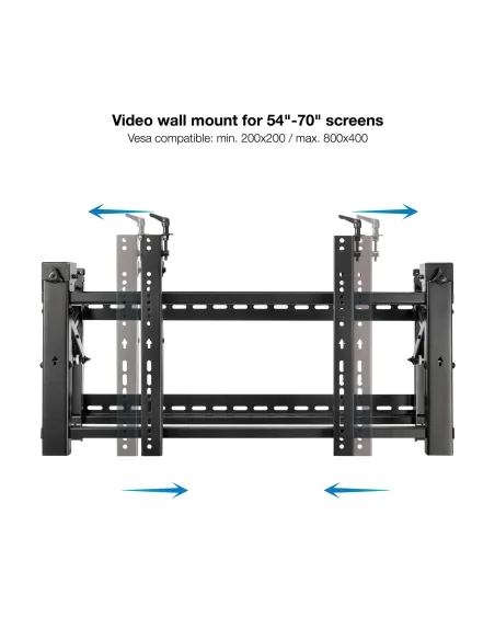 TooQ Soporte Video Wall de Pared para Pantalla 45”- 70”, Negro