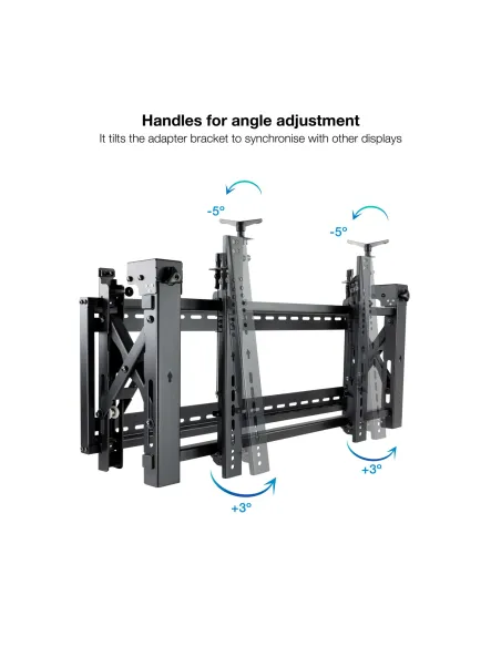 TooQ Soporte Video Wall de Pared para Pantalla 45”- 70”, Negro