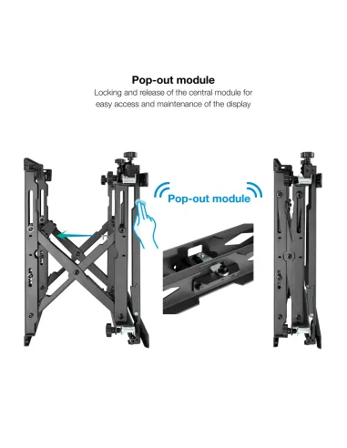 TooQ Soporte Video Wall de Pared para Pantalla 45"-70", Negro