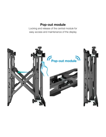 TooQ Soporte Video Wall de Pared para Pantalla 45"-70", Negro