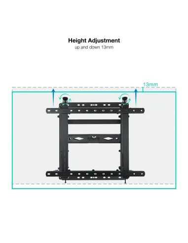 TooQ Soporte Video Wall de Pared para Pantalla 45"-70", Negro