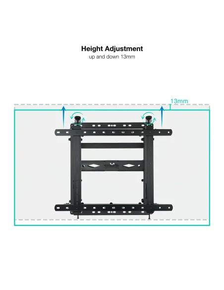 TooQ Soporte Video Wall de Pared para Pantalla 45"-70", Negro