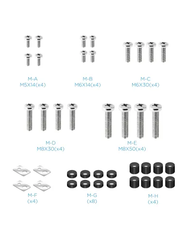 TooQ Soporte Video Wall de Pared para Pantalla 45"-70", Negro