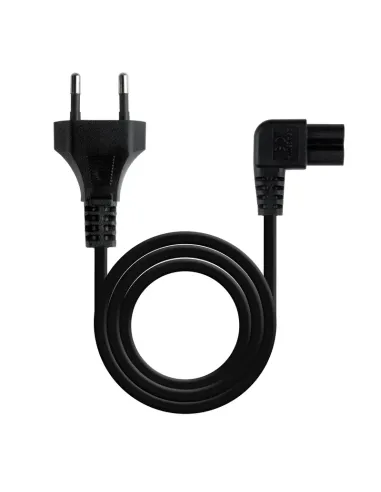 TooQ Cable de Alimentación Acodado CEE7/16/M-C7/H, Negro, 1.8 m