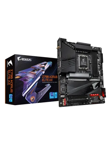 GIGABYTE Z790 AORUS ELITE AX Placa base - Soporta CPUs Intel Core de 14ª generación, 16*+2+1 fases de VRM digital, hasta