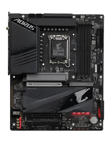 GIGABYTE Z790 AORUS ELITE AX Placa base - Soporta CPUs Intel Core de 14ª generación, 16*+2+1 fases de VRM digital, hasta