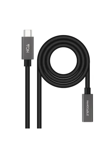 Nanocable Cable Prolongador USB-C 3.2 Gen2x2 20Gbps 3A, 4K/60Hz, USB-C/M-USB-C/H, Negro, 1.5 m