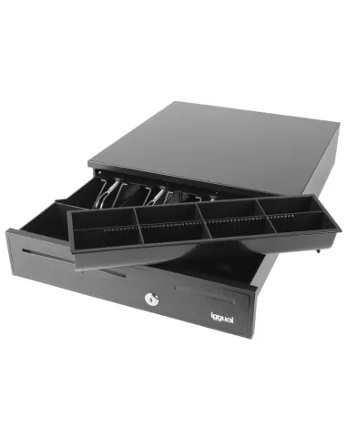 iggual Cajón portamonedas 4+8 negro 42 cm IRON-20