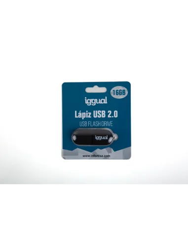 iggual Lápiz USB 2.0 16GB PEN16 negro