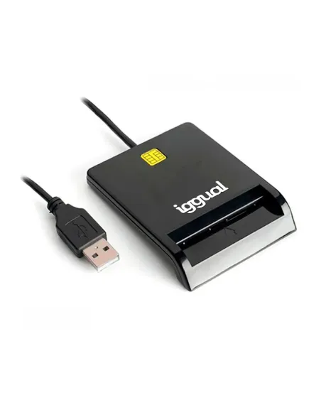 iggual IGG316740 lector de tarjeta magnética USB Negro
