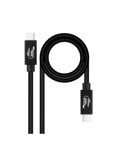 Nanocable Cable USB 4 Gen 3x2 40Gbps 5A/240W, USB-C/M-USB-C/M, Negro, 1.8 m