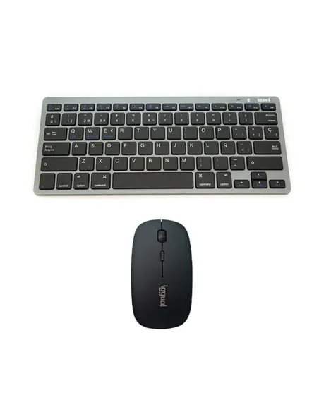 iggual IGG316917+IGG316771 teclado Ratón incluido Bluetooth QWERTY Gris