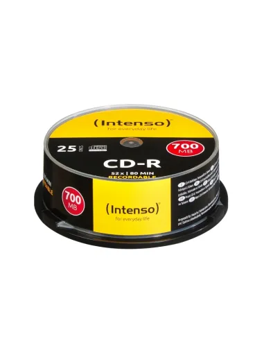 Intenso CD-R 700MB/80min tubo 25 unidades - Comprar Intenso CD-R 700MB/80min tubo 25 unidades