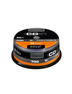 Intenso CD-R 700MB 52x Printable Tarrina 25Uds - Comprar Intenso CD-R 700MB 52x Printable Tarrina 25Uds