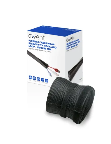 Ewent EW1557 organizador de cables Universal Pasacables Negro 1 pieza(s)