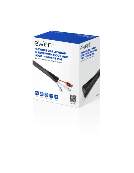 Ewent EW1557 organizador de cables Universal Pasacables Negro 1 pieza(s)