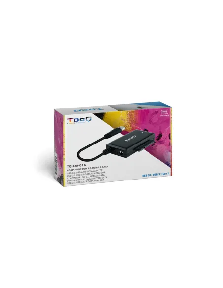 TooQ TQHDA-01A base de conexión para disco duro USB 3.2 Gen 1 (3.1 Gen 1) Type-A Negro