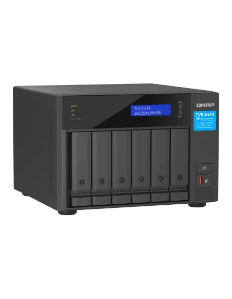 QNAP TVS-h674 NAS Torre Intel® Core™ i3 i3-12100 16 GB DDR4 0 TB QuTS hero Negro