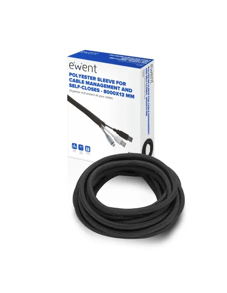 Ewent EW1561 organizador de cables Universal Pasacables Negro 1 pieza(s)