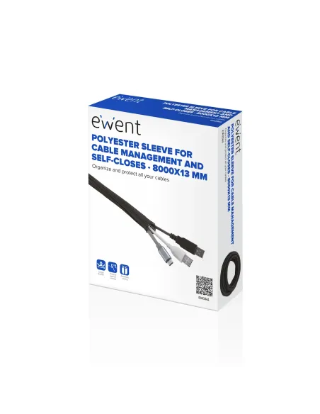 Ewent EW1561 organizador de cables Universal Pasacables Negro 1 pieza(s)