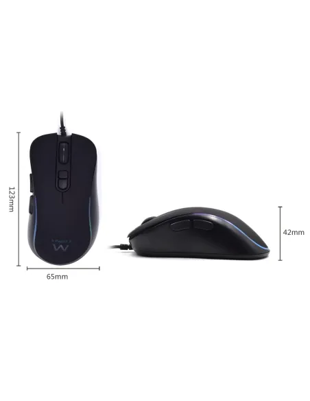 Ewent PL3302 ratón Juego mano derecha USB tipo A Óptico 3600 DPI