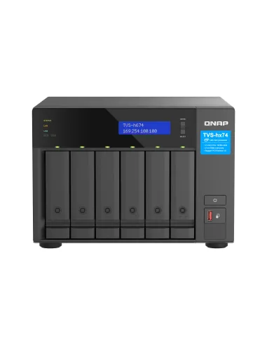QNAP TVS-H674 NAS Torre Intel® Core™ i5 i5-12400 32 GB DDR4 0 TB QuTS hero Negro