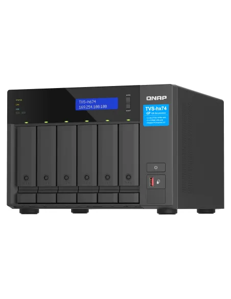 QNAP TVS-H674 NAS Torre Intel® Core™ i5 i5-12400 32 GB DDR4 0 TB QuTS hero Negro