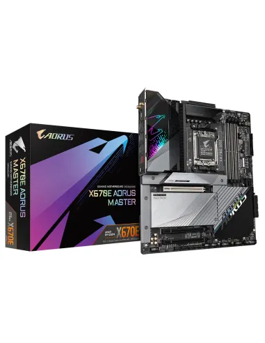 GIGABYTE X670E AORUS MASTER Placa base - Compatible con AMD Ryzen 9000 Series CPUs, 16+2+2 Phases Digital VRM, up to 8000MHz
