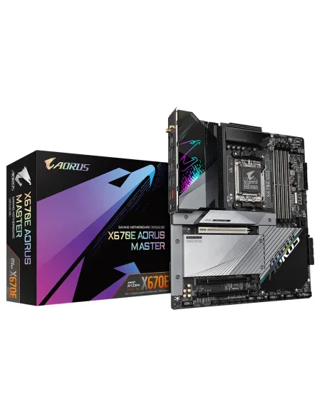 GIGABYTE X670E AORUS MASTER Placa base - Compatible con AMD Ryzen 9000 Series CPUs, 16+2+2 Phases Digital VRM, up to 8000MHz