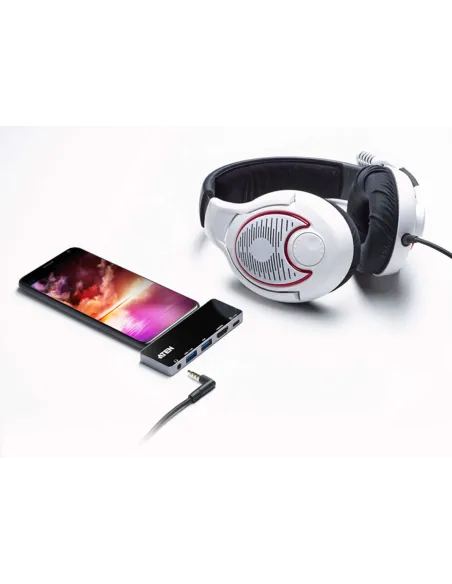 ATEN Docking station de viaje USB-C con pasarela de alimentación