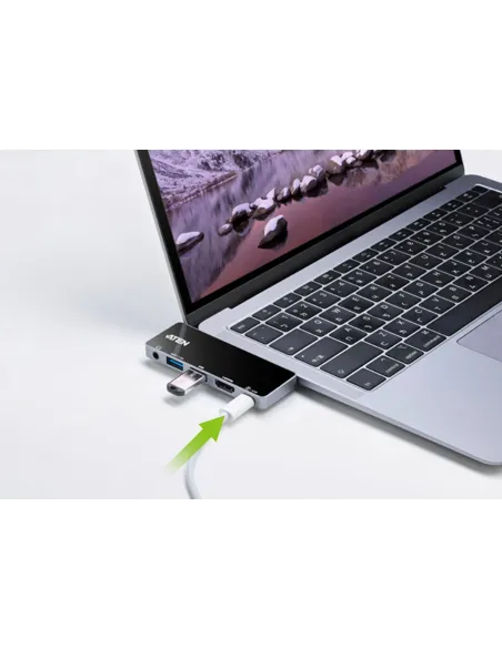 ATEN Docking station de viaje USB-C con pasarela de alimentación