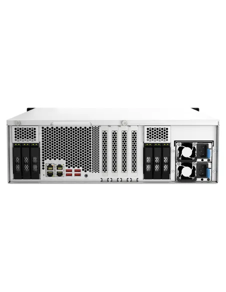 QNAP TS-h2287XU-RP NAS Bastidor (3U) Intel Xeon E E-2336 32 GB DDR4 0 TB QuTS hero Negro, Blanco