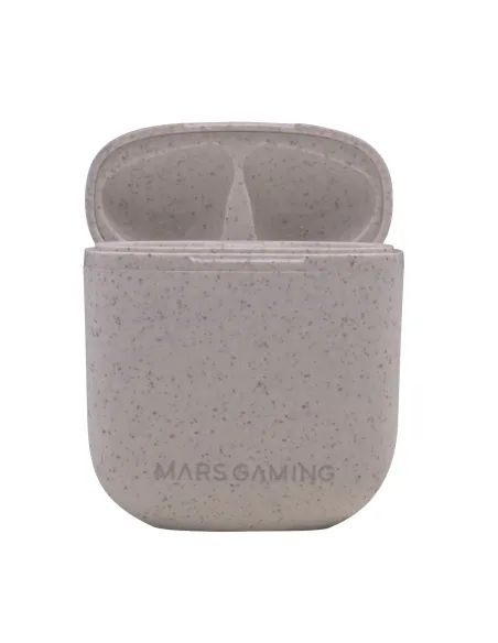 Mars Gaming MHI-ECO, Auriculares Inalámbricos TWS Ecológicos, Bluetooth 5.1, Micrófono, Material Orgánico Wheat Straw