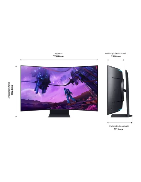 Samsung Odyssey ARK pantalla para PC 139,7 cm (55") 3840 x 2160 Pixeles 4K Ultra HD Negro