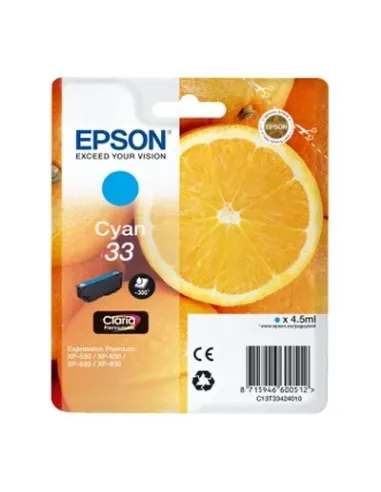 Epson Oranges Singlepack Cyan 33 Claria Premium Ink