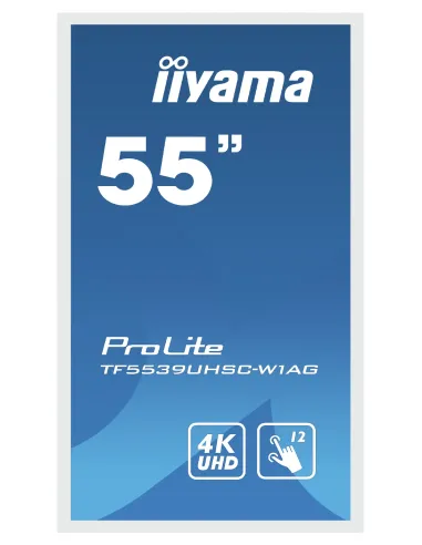 iiyama ProLite TF5539UHSC-W1AG pantalla para PC 139,7 cm (55") 3840 x 2160 Pixeles 4K Ultra HD LED Pantalla táctil