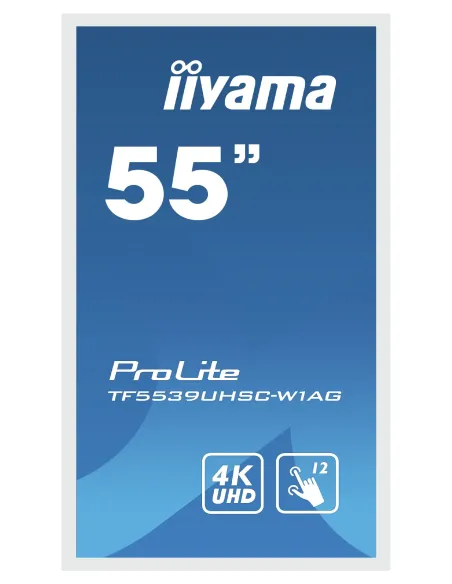 iiyama ProLite TF5539UHSC-W1AG pantalla para PC 139,7 cm (55") 3840 x 2160 Pixeles 4K Ultra HD LED Pantalla táctil