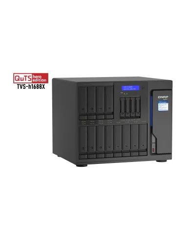 QNAP TVS-h1688X NAS Torre Intel® Xeon® W-1250 32 GB DDR4 0 TB QuTS hero Negro