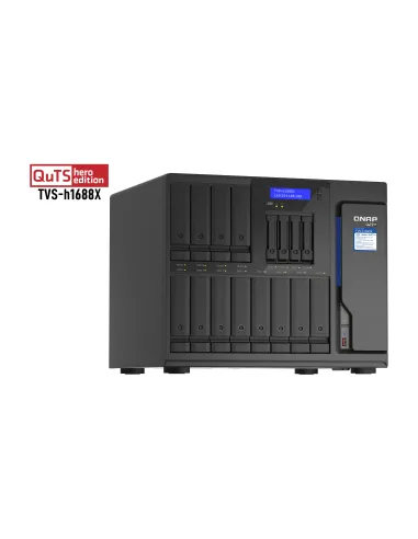 QNAP TVS-h1688X NAS Torre Intel® Xeon® W-1250 32 GB DDR4 0 TB QuTS hero Negro