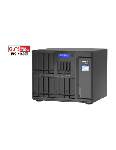 QNAP TVS-h1688X NAS Torre Intel® Xeon® W-1250 32 GB DDR4 0 TB QuTS hero Negro
