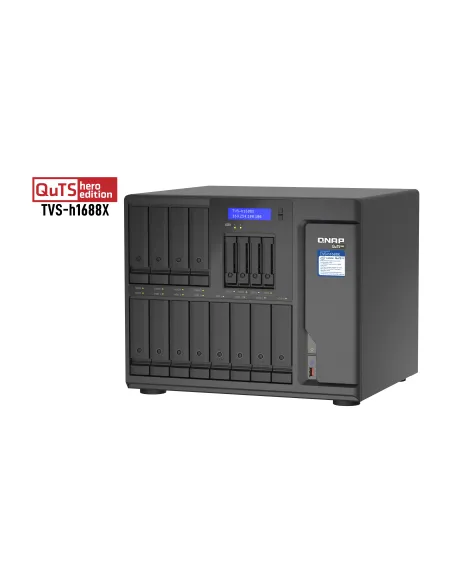 QNAP TVS-h1688X NAS Torre Intel® Xeon® W-1250 32 GB DDR4 0 TB QuTS hero Negro