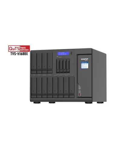 QNAP TVS-h1688X NAS Torre Intel® Xeon® W-1250 32 GB DDR4 0 TB QuTS hero Negro