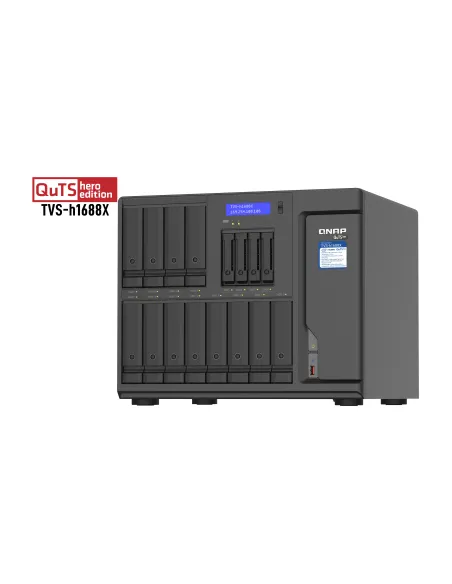 QNAP TVS-h1688X NAS Torre Intel® Xeon® W-1250 32 GB DDR4 0 TB QuTS hero Negro