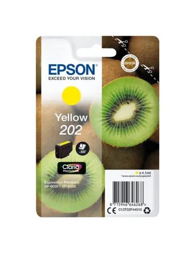 Epson Kiwi Singlepack Yellow 202 Claria Premium Ink