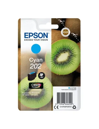 Epson Kiwi Singlepack Cyan 202 Claria Premium Ink