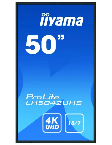 iiyama LH5042UHS-B3 pantalla de señalización Pizarra de caballete digital 125,7 cm (49.5") VA 500 cd   m² 4K Ultra HD Negro