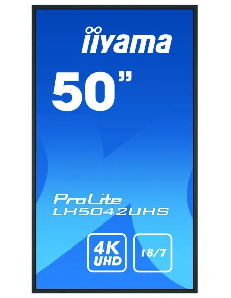 iiyama LH5042UHS-B3 pantalla de señalización Pizarra de caballete digital 125,7 cm (49.5") VA 500 cd   m² 4K Ultra HD Negro