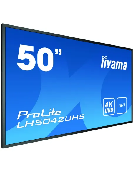 iiyama LH5042UHS-B3 pantalla de señalización Pizarra de caballete digital 125,7 cm (49.5") VA 500 cd   m² 4K Ultra HD Negro