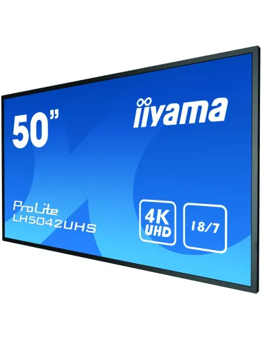 iiyama LH5042UHS-B3 pantalla de señalización Pizarra de caballete digital 125,7 cm (49.5") VA 500 cd   m² 4K Ultra HD Negro